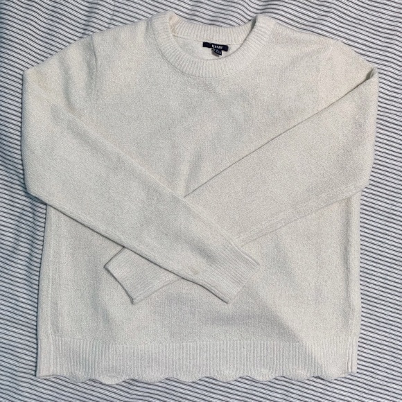 Kiabi Sweaters - sparkly knit white sweater with cut out back